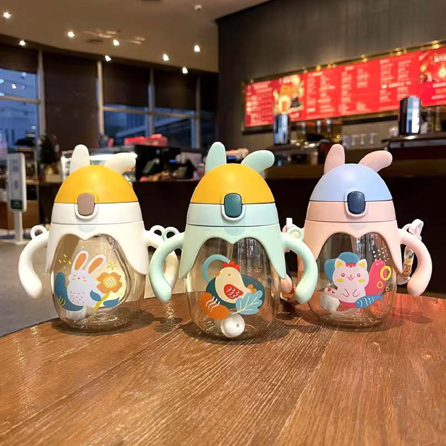 BABYDISE Bunny Weighted Straw Water Bottle